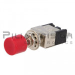 Push Button Ø6.2mm  ON - ON  3A/250V Red