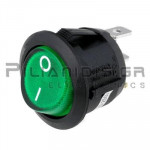 Rocker Switch Ø20.2mm ΟΝ - OFF 10A/250V Green