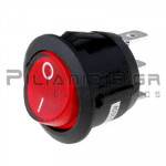 Rocker Switch Ø20.2mm ΟΝ - OFF 10A/250V Red