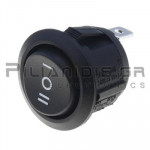 Rocker Switch Ø20.2mm  (ON) - OFF - (ON)  6Α/250V Black