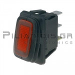 Rocker Switch 12.8x27.2mm ON - OFF 16Α/250V Red IP65