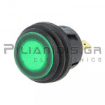 Push Button NO Ø19.8x23mm  6A/250V  IP65  with Backlight Green