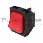 Rocker Switch 22x30mm  2 x ON - OFF 10Α/250V Red