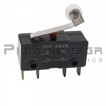 Microswitch 4 Contacts 16A 125/250Vac IP40 with Lever + Roller