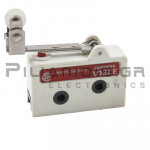 Microswitch 3 Contacts 10A 125/250Vac IP40 with Lever + Roller