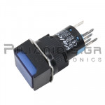 Μπουτόν Momentary | &Oslash;16mm | NO + NC | 3A/250V | Μπλέ | LED 24V