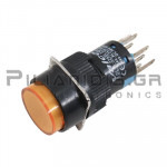 Μπουτόν Latching | &Oslash;16mm | 2NO + 2NC | 3A/250V | Κίτρινο | LED 230V