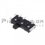 Slide Switch ON-ON SPDT 0.3A/6Vdc SMT With Support