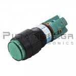 Push Button Switch Round Ø16mm | 1NO + 1NC | 3A/250VAC | Green 220VAC