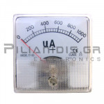 Analogue Ammeter DC 60x60mm 0-1000μΑ