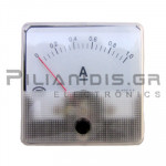 Analogue Ammeter DC 60x60mm 0-1Α