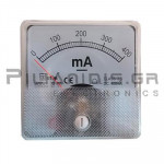 Analogue Ammeter DC 60x60mm 0-400mΑ