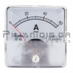 Analogue Ammeter DC 60x60mm 0-60Α 60mV