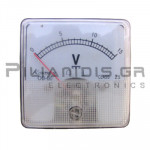 Analogue Voltmeter DC 60x60mm 0-15V