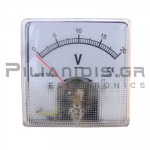 Analogue Voltmeter DC 60x60mm 0-20V