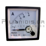 Analogue Ammeter AC 72x72mm 0-20Α  for Direct Measurements