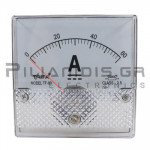 ΑΜΠΕΡΟΜΕΤΡΟ ΑΝΑΛΟΓΙΚΟ DC 80x80mm 0-60Α 75mV