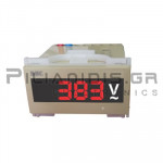 Βολτόμετρο Ψηφιακό 72x36mm AC (0-600V) Vin:100-240V