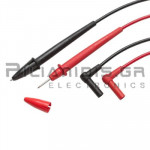 Test Leads 2mm | 600V - 10A | CATIII 1000V CATIV 600V | PVC | Red - Black | 1.2m