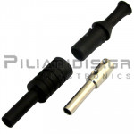 Banana 4mm | Jack | 36A | 1000V CATIII | Screw | Ni Brass | Black