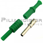 Banana 4mm | Jack | 36A | 1000V CATIII | Screw | Ni Brass | Green