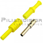 Banana 4mm | Jack | 36A | 1000V CATIII | Screw | Ni Brass | Yellow