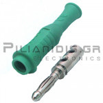 Banana PRO 4mm | Plug | 36A | 30VAC - 60Vdc | Screw | Ni Brass | Green