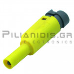 Banana 4mm | Stackable Plug | 36A | 1000V CATIII | Screw | Ni Brass | Yellow