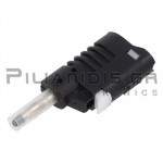 Banana 4mm | Stackable Plug | 36A | 30VAC - 60Vdc | Screw | Ni Brass | Black