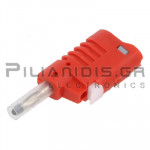 Banana 4mm | Stackable Plug | 36A | 30VAC - 60Vdc | Screw | Ni Brass | Red