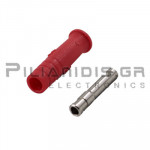 Banana 2mm | Female | 10A | 30VAC - 60Vdc | Solder | Ni Brass | Red