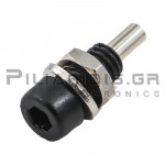 Banana Socket 2mm 10A Black Soldering