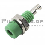 Banana Socket 2mm 10A Green Soldrering