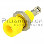 Banana Socket 2mm 10A Yellow Soldering