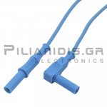 Test Lead 1.0mm² | 4mm | Male - Male Angle | 20A | 1000V CATIII | 1m | Blue