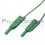 Καλώδιο Πολυμέτρου 4mm PVC 1.0mm² Αρσενικό/Θηλυκό - Αρσενικό/Θηλυκό  1.0m 20A Κίτρινο-Πράσινο