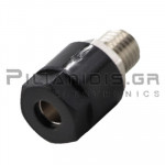 Banana Socket 4mm | 36A | 30VAC - 60Vdc | Ni Brass | Black