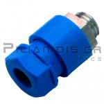 Banana Socket 4mm | 36A | 30VAC - 60Vdc | Ni Brass | Blue