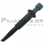 Adaptor | Banana 4mm Female - Test Probe, Open Grip: 1.6mm | 60mm | 5A | 30VAC - 60Vdc | Black