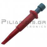 Adaptor | Banana 4mm Female - Test Probe, Open Grip: 1.6mm | 60mm | 5A | 30VAC - 60Vdc | Red