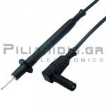 Test Tip 1.0mm²| PVC | 2mm | Connection: 4mm Male Angle | 20A | 1000V CATII | 1.5m | Black