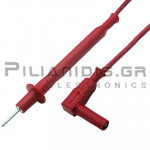 Test Tip 1.0mm²| PVC | 2mm | Connection: 4mm Male Angle | 20A | 1000V CATII | 1.5m | Red