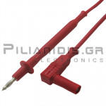 Test Tip 1.0mm²| PVC | 4mm | Connection: 4mm Male Angle | 20A | 1000V CATII | 1m | Red