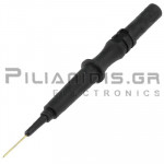 Adaptor | Banana 4mm Female - Needle Ø0.6x13.3mm | 80.5mm | 1A | 600V CATII | Black