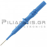 Adaptor | Banana 4mm Female - Needle Ø0.6x13.3mm | 80.5mm | 1A | 600V CATII | Blue