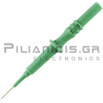 Adaptor | Banana 4mm Female - Needle Ø0.6x13.3mm | 80.5mm | 1A | 600V CATII | Green