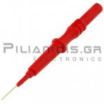 Adaptor | Banana 4mm Female - Needle Ø0.6x13.3mm | 80.5mm | 1A | 600V CATII | Red