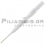 Adaptor | Banana 4mm Female - Needle Ø0.6x13.3mm | 80.5mm | 1A | 600V CATII | White