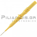 Adaptor | Banana 4mm Female - Needle Ø0.6x13.3mm | 80.5mm | 1A | 600V CATII | Yellow