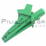 Adaptor | Banana 4mm Female - Alligator Clip Ø13mm | 91mm | 20A | 600V CATIV / 1000V CATIII | Green